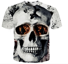 Load image into Gallery viewer, New Male/Female 3d t shirt Unique Iron Skull Print 3d Hip Hop Tees