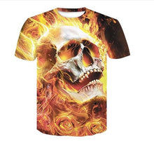 Load image into Gallery viewer, New Male/Female 3d t shirt Unique Iron Skull Print 3d Hip Hop Tees
