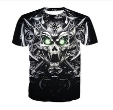 Load image into Gallery viewer, New Male/Female 3d t shirt Unique Iron Skull Print 3d Hip Hop Tees