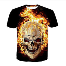 Load image into Gallery viewer, New Male/Female 3d t shirt Unique Iron Skull Print 3d Hip Hop Tees