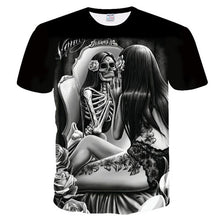 Load image into Gallery viewer, New Casual Skull Poker Printed 3D T-Shirt Men