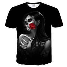Load image into Gallery viewer, New Casual Skull Poker Printed 3D T-Shirt Men