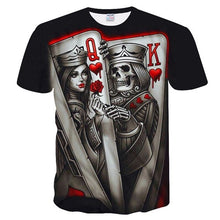 Load image into Gallery viewer, New Casual Skull Poker Printed 3D T-Shirt Men