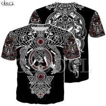 Load image into Gallery viewer, Nordic Viking Tattoo Art Skull T Shirt Women Men