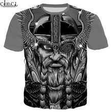 Load image into Gallery viewer, Nordic Viking Tattoo Art Skull T Shirt Women Men