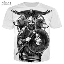 Load image into Gallery viewer, Nordic Viking Tattoo Art Skull T Shirt Women Men