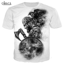 Load image into Gallery viewer, Nordic Viking Tattoo Art Skull T Shirt Women Men