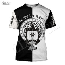 Load image into Gallery viewer, Nordic Viking Tattoo Art Skull T Shirt Women Men