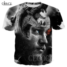 Load image into Gallery viewer, Nordic Viking Tattoo Art Skull T Shirt Women Men