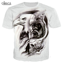 Load image into Gallery viewer, Nordic Viking Tattoo Art Skull T Shirt Women Men