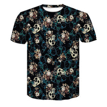 Load image into Gallery viewer, 2020 Summer New 3d Flame Skull T shirt