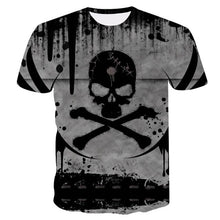 Load image into Gallery viewer, 2020 Summer New 3d Flame Skull T shirt