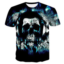 Load image into Gallery viewer, 2020 Summer New 3d Flame Skull T shirt