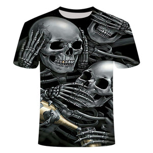 Summer NewFunny skull 3d Shirt