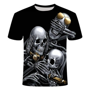Summer NewFunny skull 3d Shirt