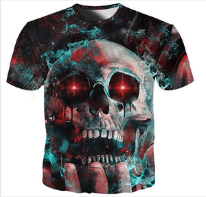 New Male/Female 3d t shirt Unique Iron Skull Print 3d Hip Hop Tees