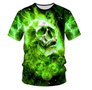 New Male/Female 3d t shirt Unique Iron Skull Print 3d Hip Hop Tees