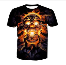 Load image into Gallery viewer, New Male/Female 3d t shirt Unique Iron Skull Print 3d Hip Hop Tees
