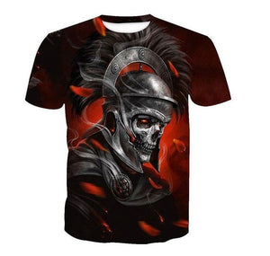 New Male/Female 3d t shirt Unique Iron Skull Print 3d Hip Hop Tees