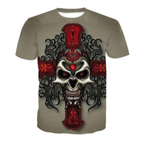 Load image into Gallery viewer, New Male/Female 3d t shirt Unique Iron Skull Print 3d Hip Hop Tees
