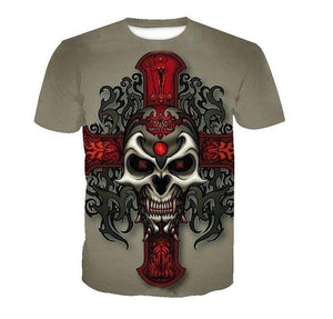 New Male/Female 3d t shirt Unique Iron Skull Print 3d Hip Hop Tees