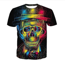 Load image into Gallery viewer, New Male/Female 3d t shirt Unique Iron Skull Print 3d Hip Hop Tees
