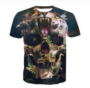 New Male/Female 3d t shirt Unique Iron Skull Print 3d Hip Hop Tees