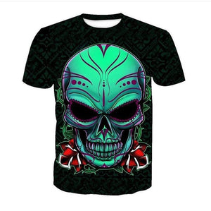 New Male/Female 3d t shirt Unique Iron Skull Print 3d Hip Hop Tees