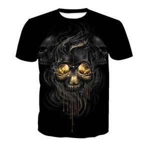 New Male/Female 3d t shirt Unique Iron Skull Print 3d Hip Hop Tees