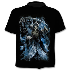 2020 new t-shirt 3D love skull summer horror shirt
