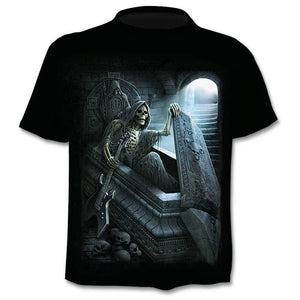 2020 new t-shirt 3D love skull summer horror shirt