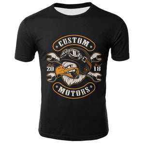 3D Skull T Shirt Men Funny Punk Rock Streetwear