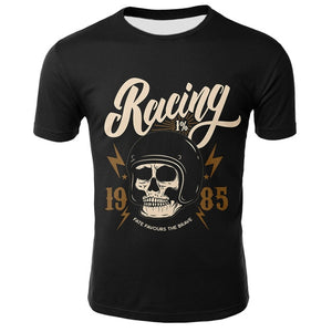 3D Skull T Shirt Men Funny Punk Rock Streetwear