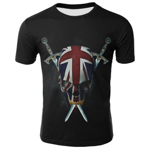 3D Skull T Shirt Men Funny Punk Rock Streetwear