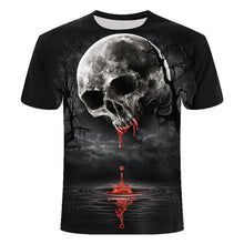 Load image into Gallery viewer, 3D Skull T Shirt Men Funny Punk Rock Streetwear
