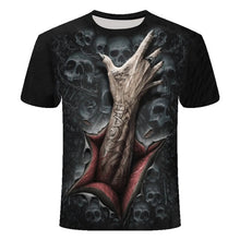Load image into Gallery viewer, 3D Skull T Shirt Men Funny Punk Rock Streetwear
