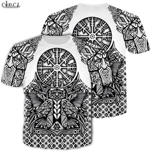 Nordic Viking Tattoo Art Skull T Shirt Women Men