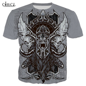 Nordic Viking Tattoo Art Skull T Shirt Women Men