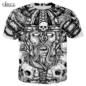 Nordic Viking Tattoo Art Skull T Shirt Women Men