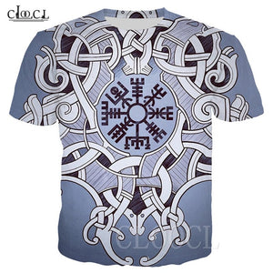 Nordic Viking Tattoo Art Skull T Shirt Women Men