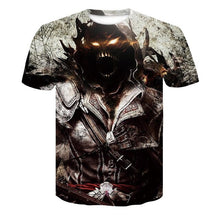 Load image into Gallery viewer, 2020 Summer New 3d Flame Skull T shirt
