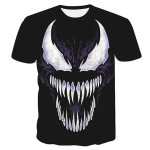2020 Summer New 3d Flame Skull T shirt