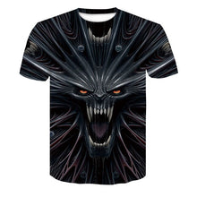 Load image into Gallery viewer, 2020 Summer New 3d Flame Skull T shirt
